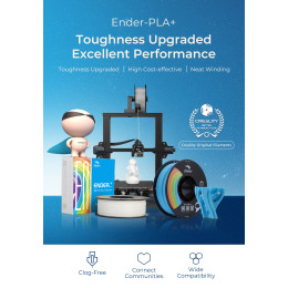 Creality en-Pla+ Blue Ender 3d Printer Filament Strength 34mpa Bend 77mpa 1 kg Spool1.75