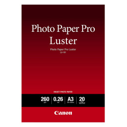 Canon Φωτογραφικό Χαρτί pro Luster a3 Semi Glossy 260g/m² 20 Φύλλα (6211b007) (Can-Lu101a3)
