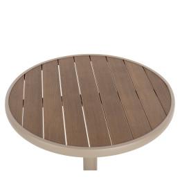 Τραπέζι Κήπου ArteLibre RAROTONGA Μπεζ Αλουμίνιο/Polywood Φ60x70cm