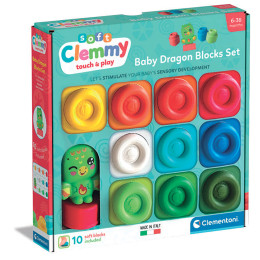 Soft Clemmy Σετ 10 Μαλακά Τουβλάκια & Φιγουράκι Δρακουλάκι Για 6+ Μηνών