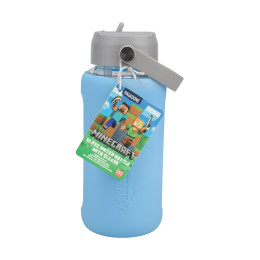 Paladone: Minecraft - Glass Water Bottle With Sleeve (Pp16082mcf)