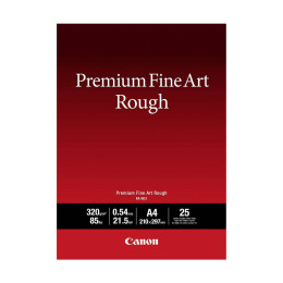 Canon fa-rg1 Photo Paper Premium Fine art Rough a4 (21x30) 320gr/m² for Printers Inkjet 25 Sheets (4562c001) (Canfa-Rg1a4)