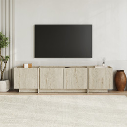 Έπιπλο Τηλεόρασης Lowen Megapap Χρώμα Travertine 180x35x46,2εκ.