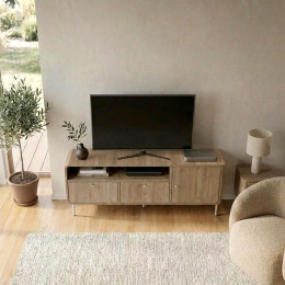 Έπιπλο Τηλεόρασης Colia Megapap Χρώμα Sepet oak 140,3x34x55,7εκ.