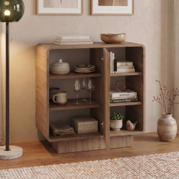 Μπουφές Rovel Megapap Χρώμα Sepet oak 80,3x39x80,4εκ.