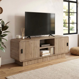 Έπιπλο Τηλεόρασης Rovel Megapap Χρώμα Sepet oak 140,3x39x50εκ.