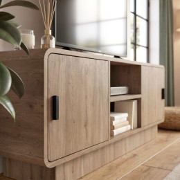 Έπιπλο Τηλεόρασης Rovel Megapap Χρώμα Sepet oak 140,3x39x50εκ.