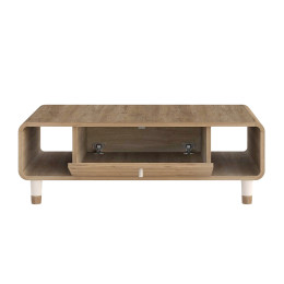 Τραπεζάκι Σαλονιού Doro Megapap Χρώμα Sepet oak 100x60x34,6εκ.