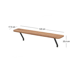 Ραφιέρα Τοίχου Barca Megapap Χρώμα Pine oak 120x17,5x20,4εκ.