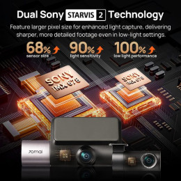 70mai Dash cam 4k T800 & hd Rear Cam. & 512gb sd 3-Channel w/ Dual 4k, Imx678, hdr Night Vision, ai