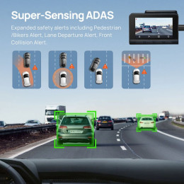 70mai A810s-2 Dash cam & Rear Cam, 3840*2160p 4k 30fps 3inc Screen 60c Temperature