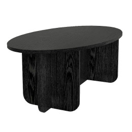 Τραπεζάκι Σαλονιού Ravey Megapap Χρώμα Sencron Black 120x60x39,6εκ.