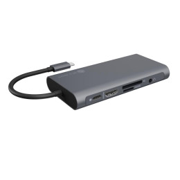 Raidsonic icy box usb-c Docking Station με Hdmi 4k pd Ethernet και Σύνδεση 2 Οθονών Γκρι (ib-Dk4040-Cpd) (Rscib-Dk4040-Cpd)