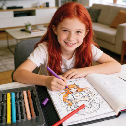 HappiHobbi Art Journal Manga Μαρκαδόροι Για 9+ Ετών
