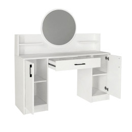 Τουαλέτα με Καθρέπτη Talos Megapap Χρώμα Λευκό 135x40x144,2εκ.