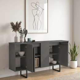 Μπουφές Orontes Megapap Χρώμα Ανθρακί 160x35,2x80εκ.