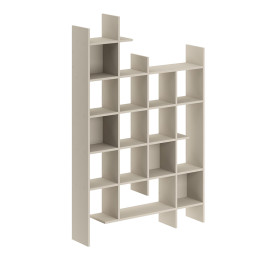 Βιβλιοθήκη Manco Megapap Χρώμα Sandstone 122x25,5x188εκ.