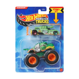 Mattel hot Wheels Monster Trucks: Rageasaur With Small car – die-Cast & Truck Vehicle (Jjt55)