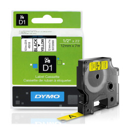 Ταινία Ετικετογράφου Dymo d1 (Μαύρα Γράμματα σε Κίτρινο Φόντο) (S0720580) (Dymo45018)
