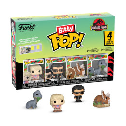 Funko Bitty Pop! 4-Pack: Jurassic Park - Ellie Sattler, ian Malcolm, Triceratops, Brachiosaurus Vinyl Figures