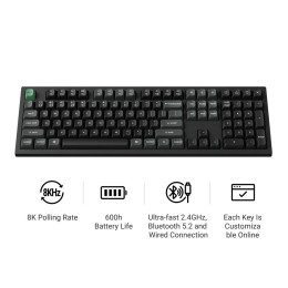 Keychron k10 Ultra (K10u-h4) zmk Wireless 8k Mechanical Keyboard Bananaswitch (Hot-Swap) 100% us lay