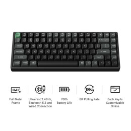 Keychron k2 Ultra (K2u-j1) zmk Wireless 8k Mechanical Keyboard red Switch (Hot-Swap) 75% us Layout