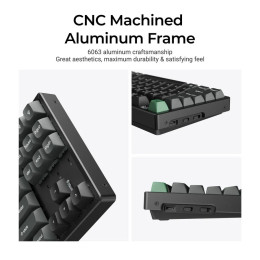 Keychron k8 Ultra (K8u-j1) zmk Wireless 8k Mechanical Keyboard red Switch (Hot-Swap) 80% us Layout