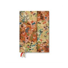 Kara-ori (Japanese Kimono) Midi 18-Month Horizontal Hardback Dayplanner 2025 (Wrap Closure)