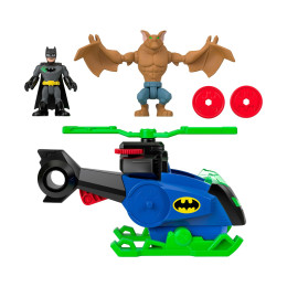 Fisher-Price Imaginext: dc Super Friends - Batcopter vs man-bat Figures & Vehicle (Jml97)