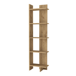 Βιβλιοθήκη Perla Megapap Χρώμα Sepet oak 48x22x170εκ.