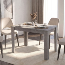 Τραπέζι Darlen Megapap Χρώμα Γκρι Σκυροδέματος 125x72x74εκ.