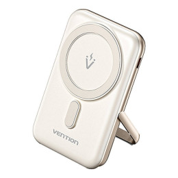 Vention 10000mah Magnetic Wireless Power Bank (Usb-c + Wireless) 20w White (Fhnw0) (Venfhnw0)