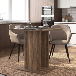 Τραπέζι Allos Megapap Χρώμα Καρυδί 75x75x77εκ.