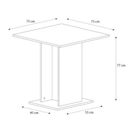 Τραπέζι Allos Megapap Χρώμα Γκρι Σκυροδέματος 75x75x77εκ.