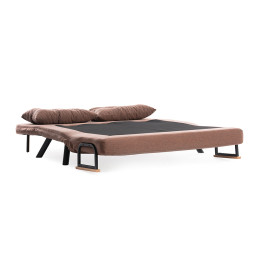 Καναπές - Κρεβάτι Sando Megapap Διθέσιος Υφασμάτινος Χρώμα Καφέ 133x78x78εκ.
