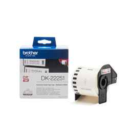 Brother p-Touch Label red / Black on White15.2m x 62mm (Dk22251) (Brodk22251)