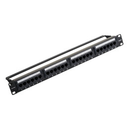 Vention 24-Port Cat6 Unshielded Patch Panel Black (Kgcb0) (Venkgcb0)