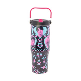 Stor: k-pop Demon Hunters - Insulated Stainless Steel Tubler With Handle (860ml) (80680)