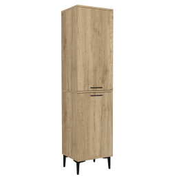 Ντουλάπι με Καλάθι Απλύτων Singa Megapap Χρώμα Sepet oak 45x40x180εκ.