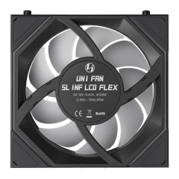 Lian li uni fan sl inf lcd Flex - Black - Wireless 120 3pcs Without Controller Case fan