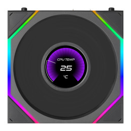 Lian li uni fan tl lcd Flex Reversal Black Wireless 120  3pcs Without Controller Case fan
