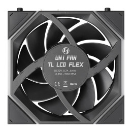 Lian li uni fan tl lcd Flex Reversal Black Wireless 120  3pcs Without Controller Case fan