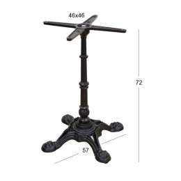 VELA 4ΝΥΧΗ 57X57Χ72εκ. ΒΑΣΗ ΜΑΝΤΕΜΙ ΜΕ ΡΕΓ/ΡΟΥΣ ΜΑΥΡΗ