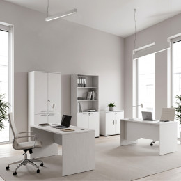 Ντουλάπι Γραφείου με Κλειδαριά Επαγγελματικό Venturo Megapap Χρώμα Λευκό 80x40x80εκ.