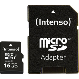 Intenso Microsdhc Card 16gb Class 10 uhs-i Premium With Adapter (3423470) (Inte3423470)