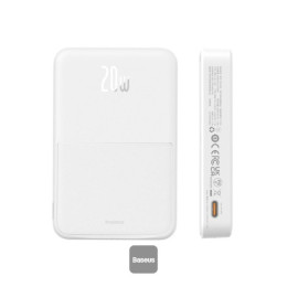 Baseus Powerbank Magpro Magnetic 5000mah 20w, Magsafe (White) (P10064101223-00) (Basp10064101223-00)