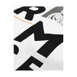 Real Madrid cf Official t-Shirt – White Minimalist 'rmcf' Block Print – Size m (Rm1ce110)