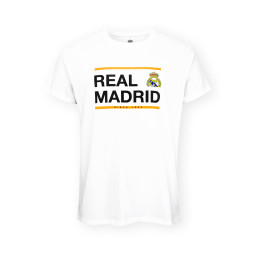 Real Madrid cf Official t-Shirt – White 'real Madrid Since 1902' Boxed Logo – Size l (Rm1ce115)
