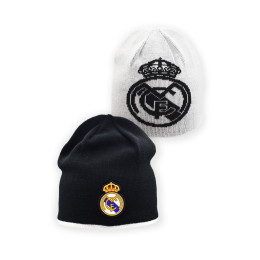 Real Madrid cf Official Beanie – Black Knit With Crest Patch – Size u (Rm5go2)