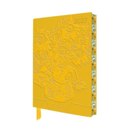 Vincent van Gogh: Sunflowers 2027 Artisan art Vegan Leather Diary Planner